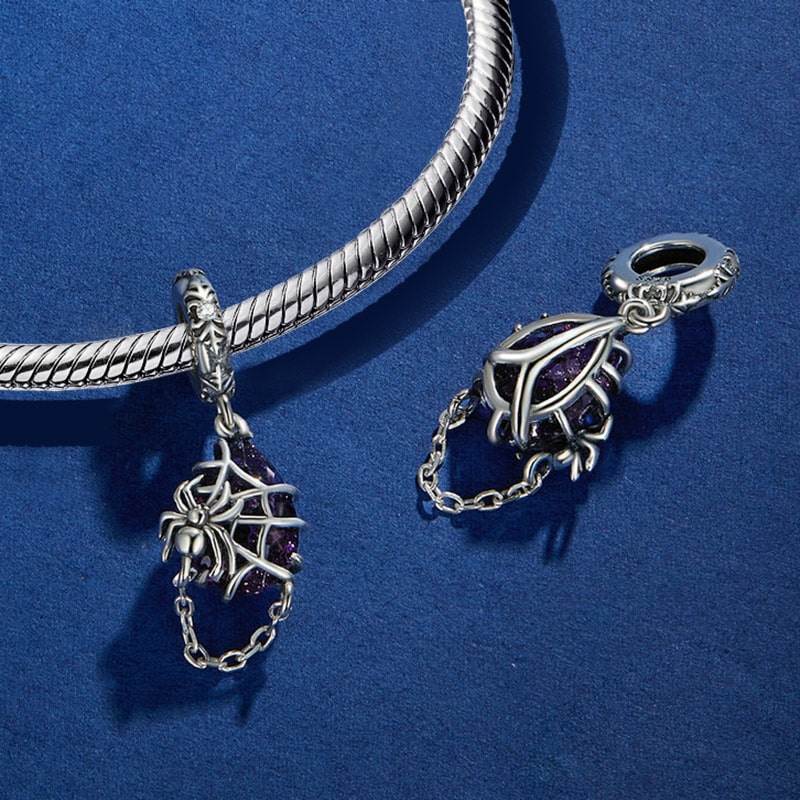 Gnoce Halloween Spider Pendant Dangle Charm_3