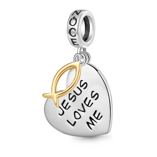 Gnoce Jesus Fish Religious Pendant Dangle Charm_1
