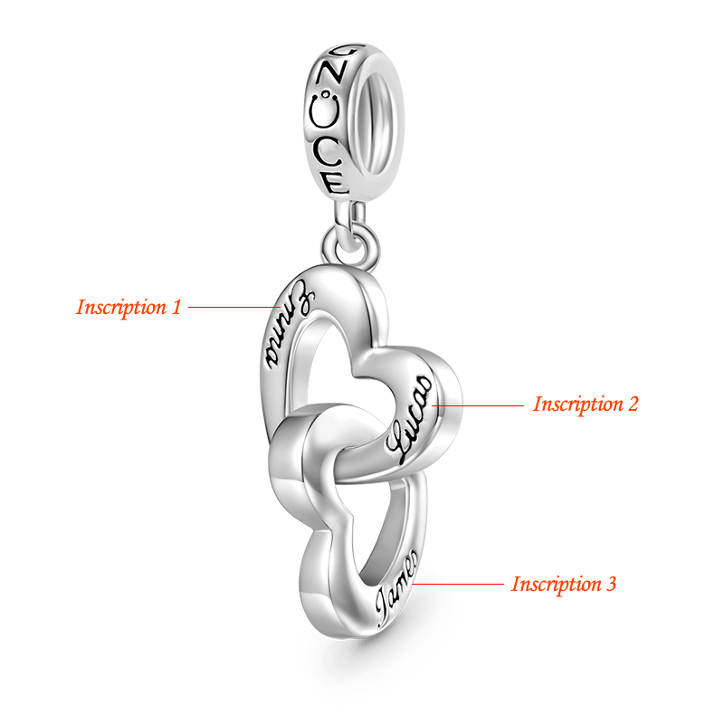 Gnoce Personalized Name Heart Pendant Dangle Charm_3