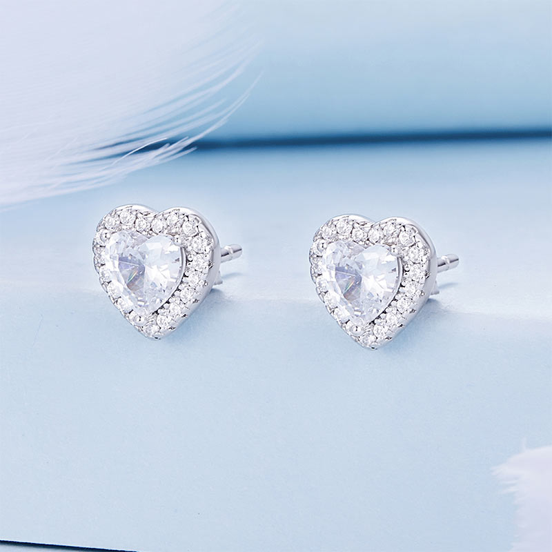 Gnoce Heart-shaped Light Luxury Earrings_2