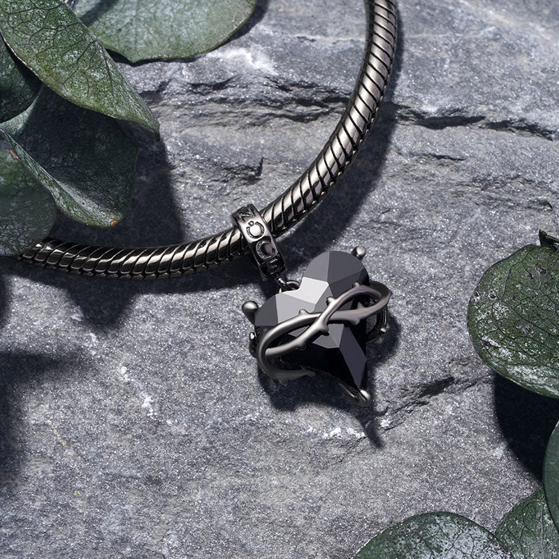 Gnoce Halloween Heart Thorn Pendant Dangle Charm_3