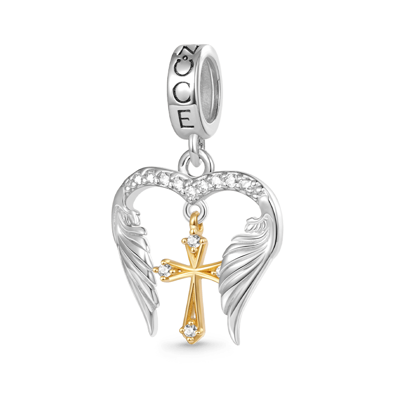 Gnoce Angel Wings Cross Pendant Dangle Charm_1