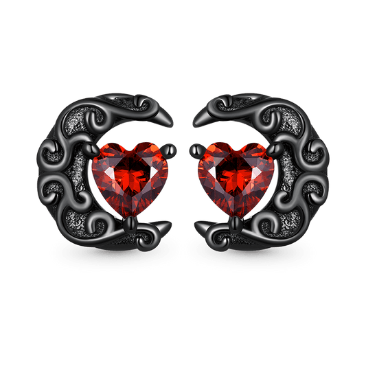 Gnoce Dark Night Moonlight Stud Earrings_1