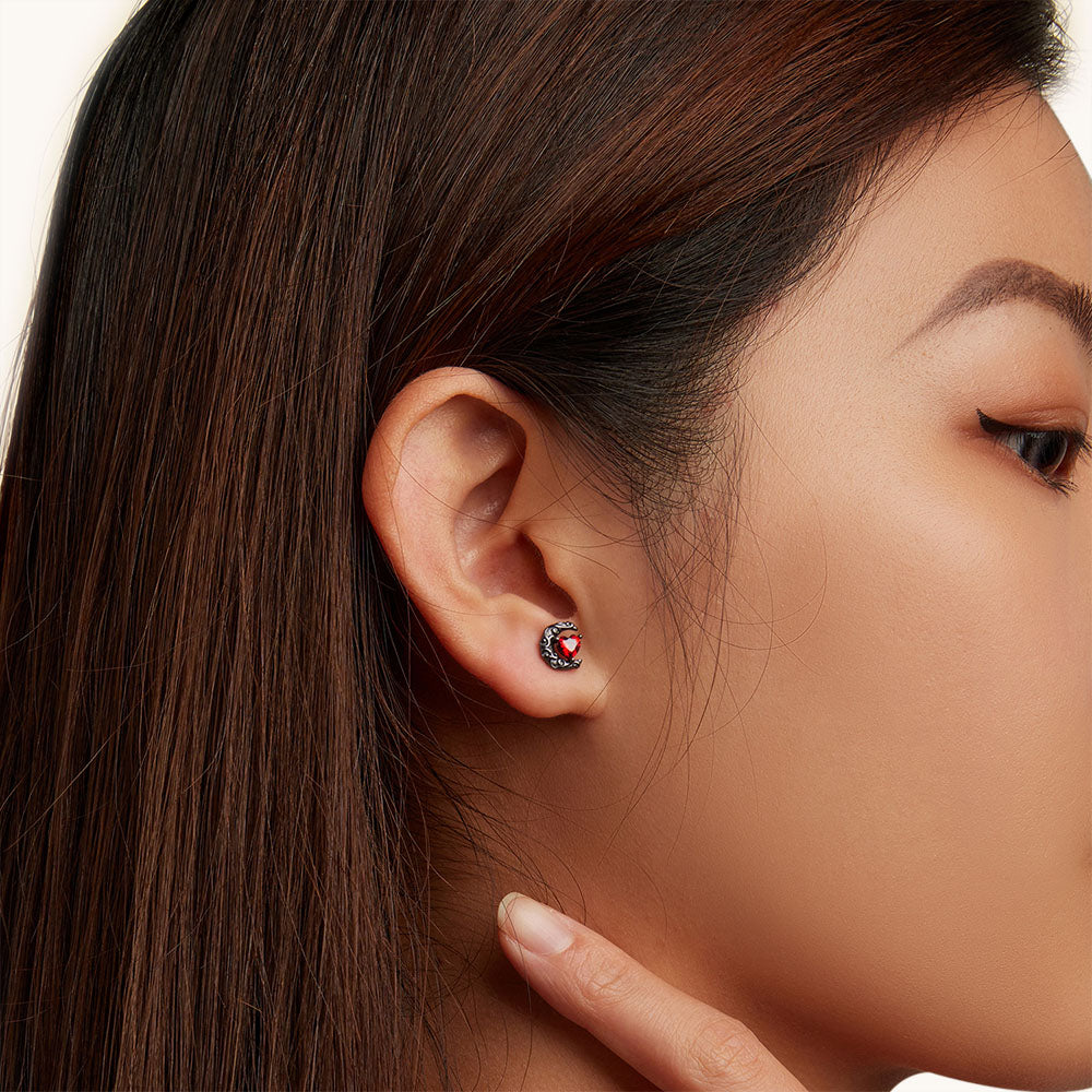 Gnoce Dark Night Moonlight Stud Earrings_4