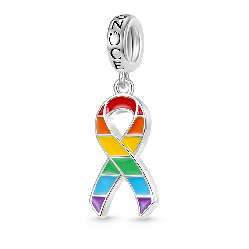 Gnoce Rainbow Ribbon Pendant Dangle Charm_1