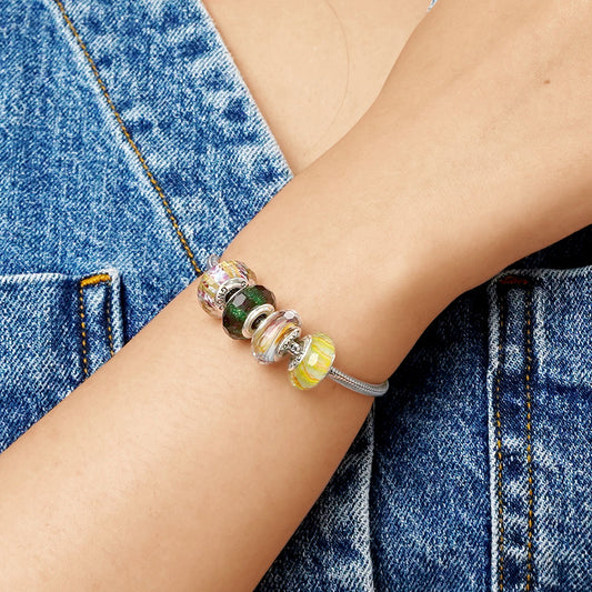 Gnoce Wavy Fancy Yellow Glass Charm_5