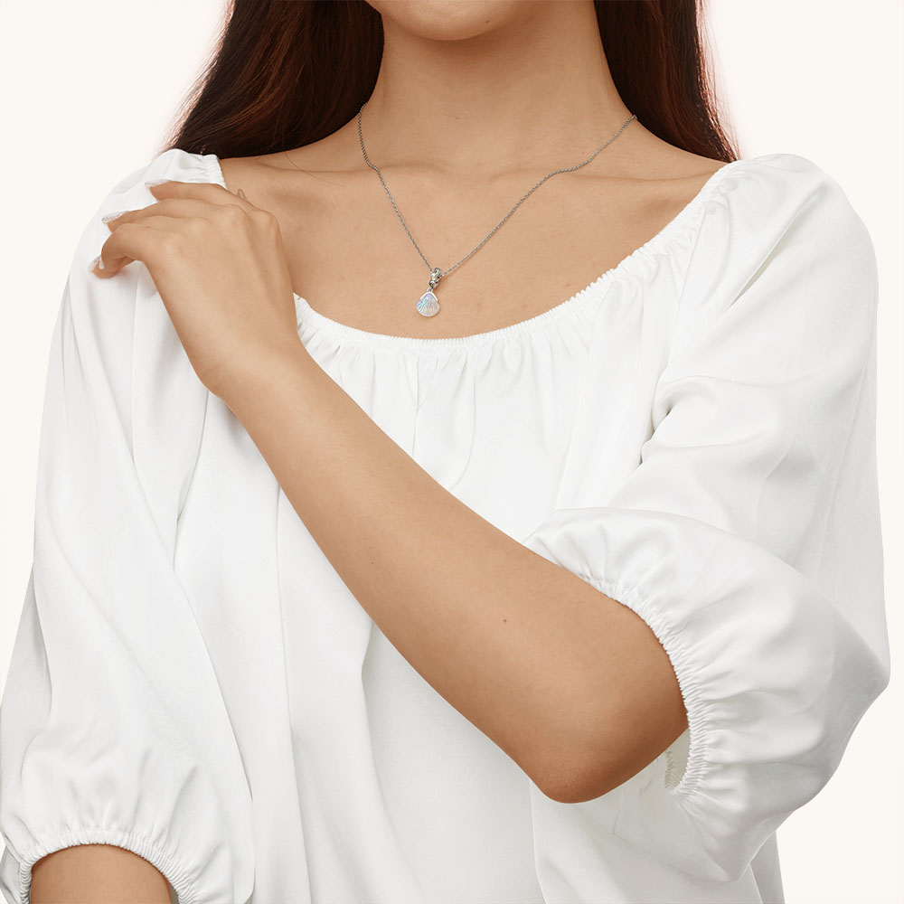 Gnoce Sparkling Shell Pendant Dangle Charm_6