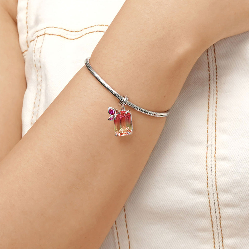 Gnoce Sparkling Rectangle-cut Pendant Dangle Charm_5