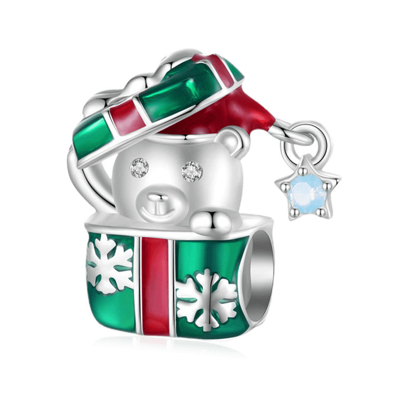 Gnoce Christmas Gift Box Bear Charm_1
