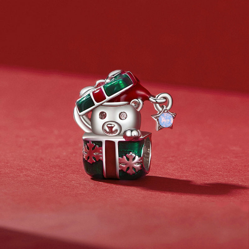 Gnoce Christmas Gift Box Bear Charm_3