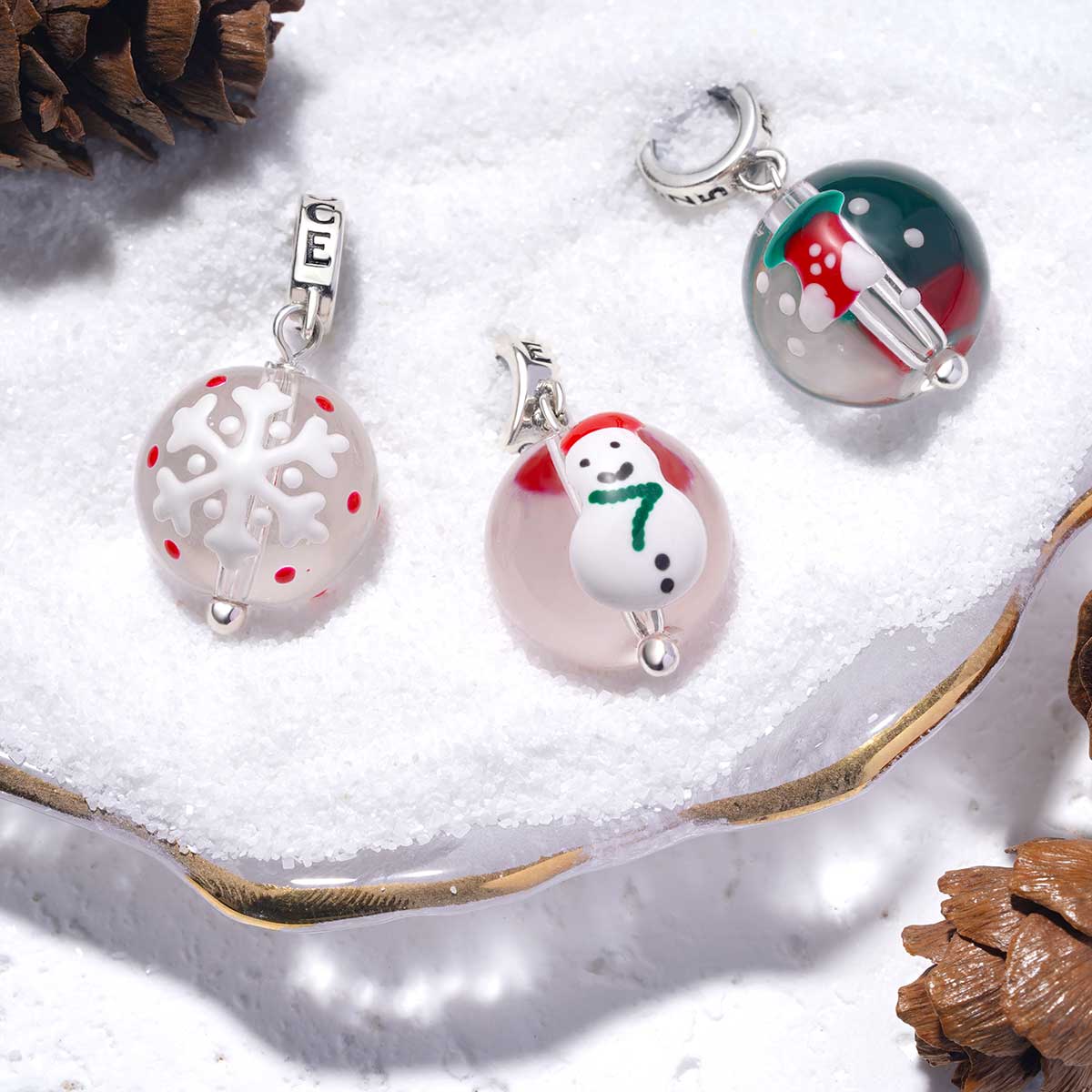 Gnoce Snow Globe Pendant Dangle Charm_2