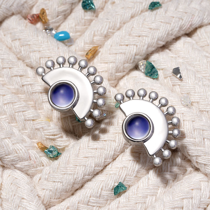Gnoce Scalloped Mood Stud Earrings_3