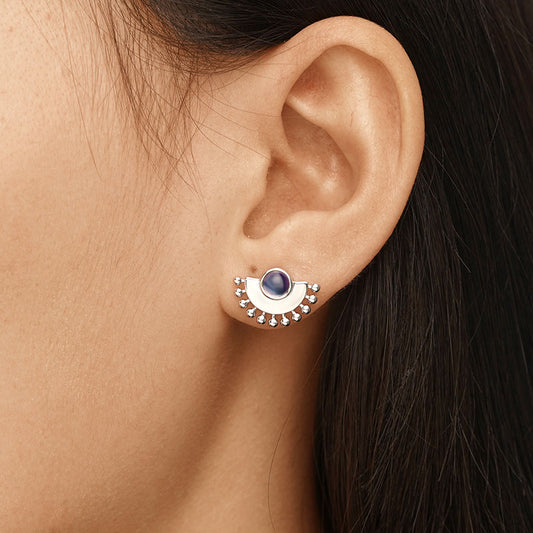 Gnoce Scalloped Mood Stud Earrings_4