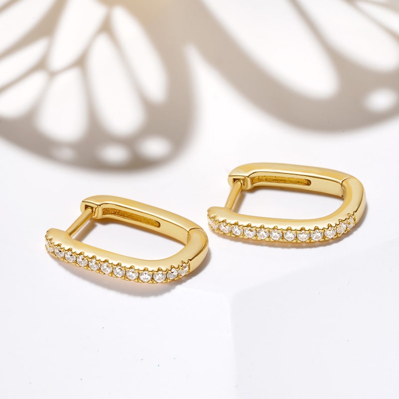 Gnoce Pave Huggie Stud Earrings_3
