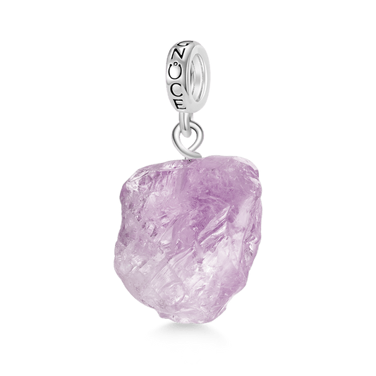 Gnoce Amethyst Raw Stone Pendant Dangle Charm_1