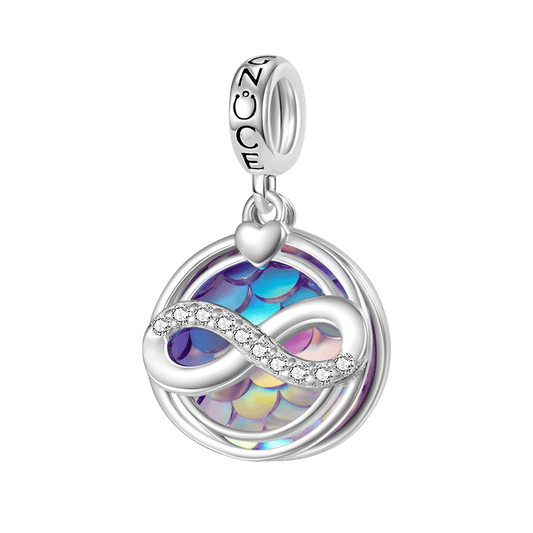Gnoce Mermaid Scales Infinite Love Pendant Dangle Charm_1