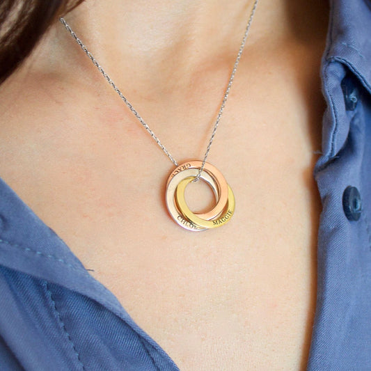 Gnoce Engraved 3 Names Round Necklace_4
