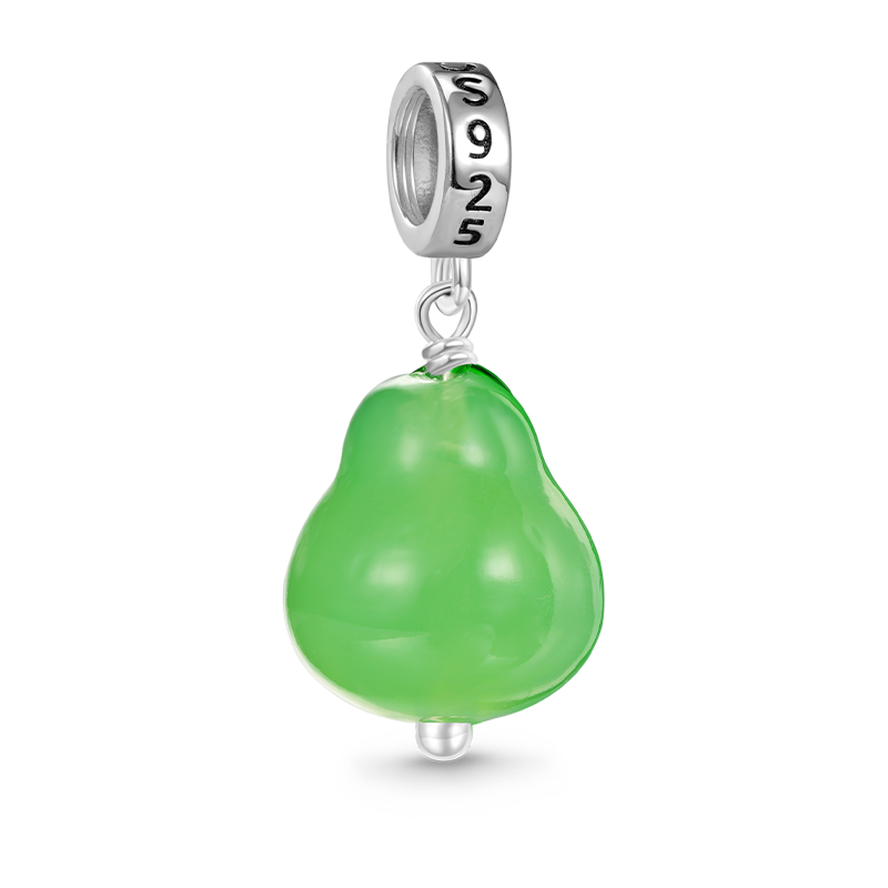 Gnoce Green Pear Shape Pendant Dangle Charm_2
