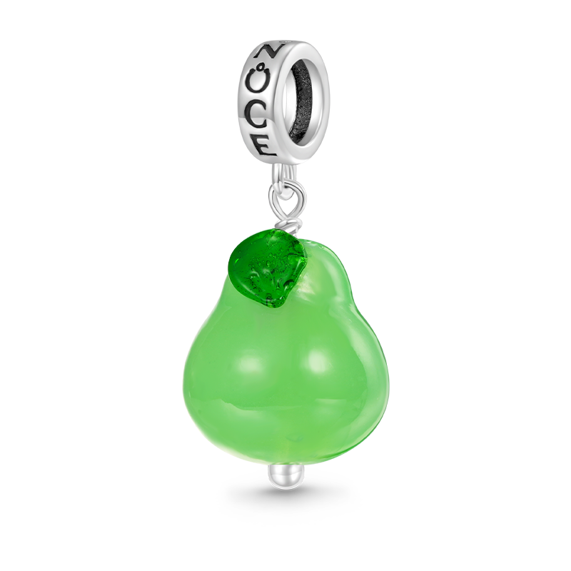 Gnoce Green Pear Shape Pendant Dangle Charm_1
