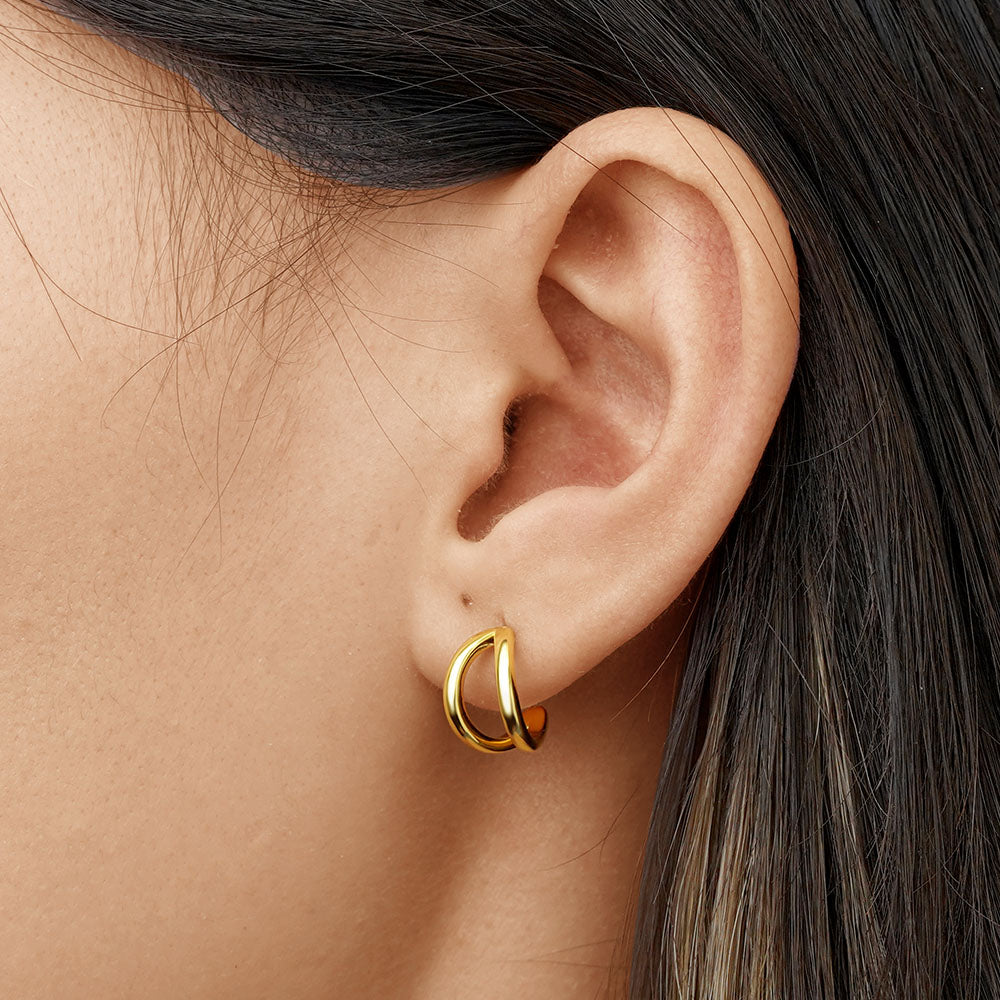 Gnoce Mini Two Row Hoop Earrings_5