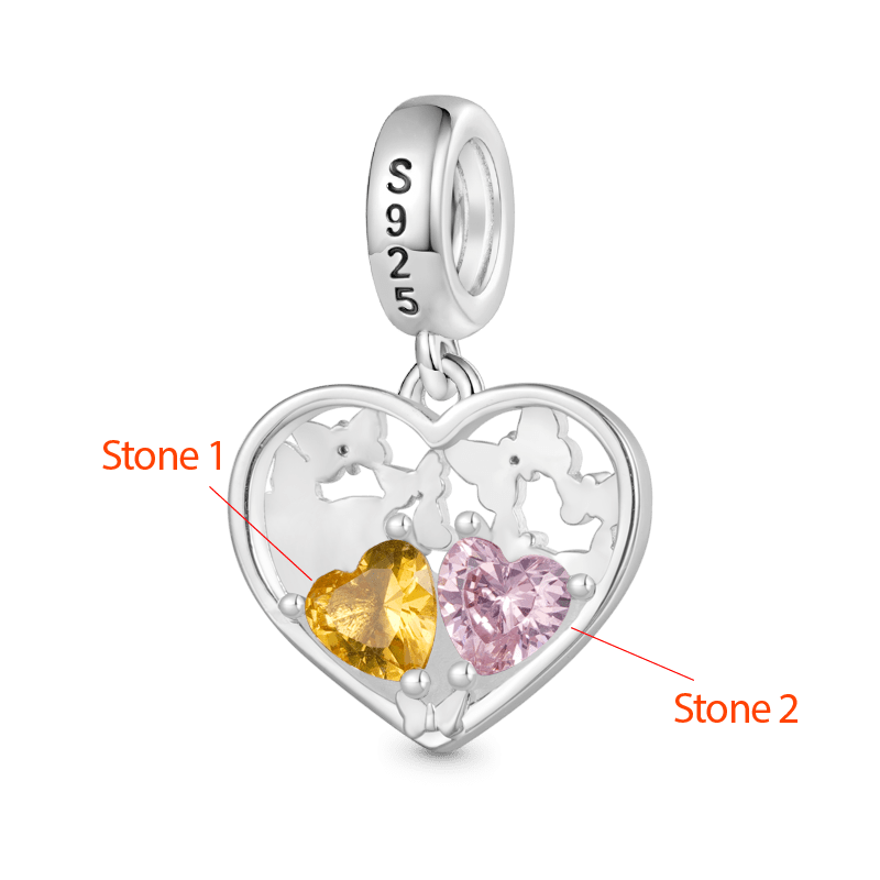 Gnoce Butterfly Love Birthstone Pendant Dangle Charm_3