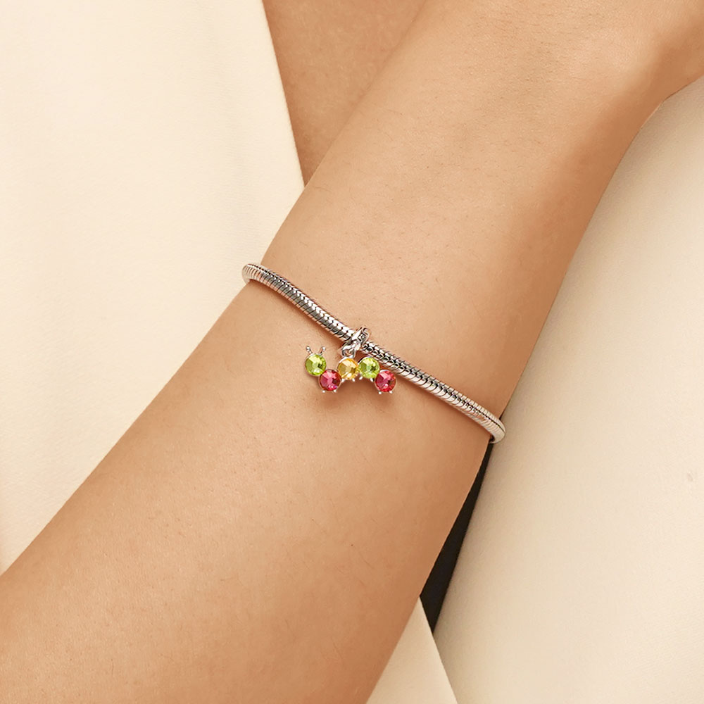 Gnoce Colorful Caterpillar Pendant Dangle Charm_5