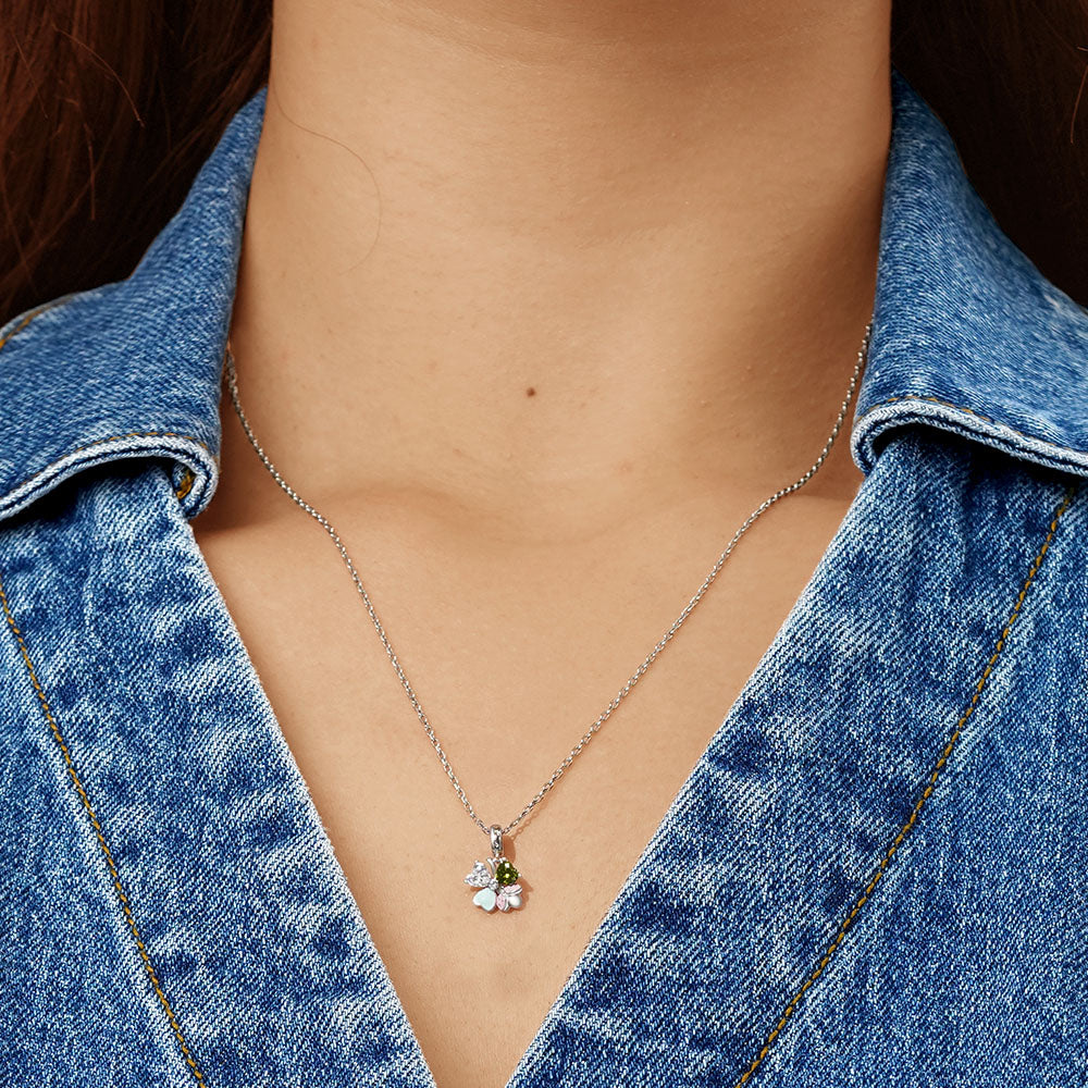 Gnoce Lucky Ladybug Clover Pendant Dangle Charm_5