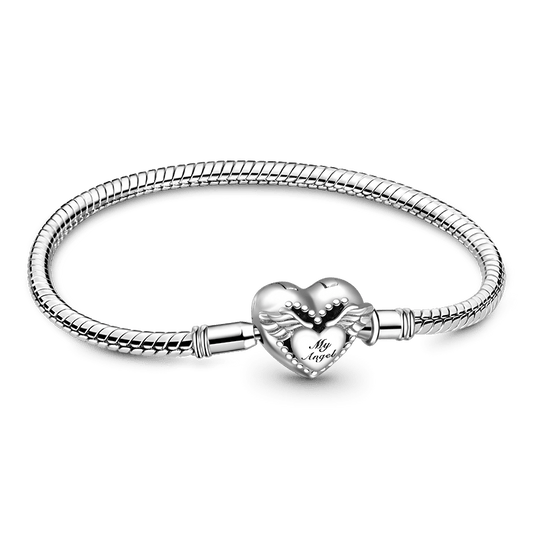 Gnoce Angel Wings Love Basic Snake Chain Bracelet_1