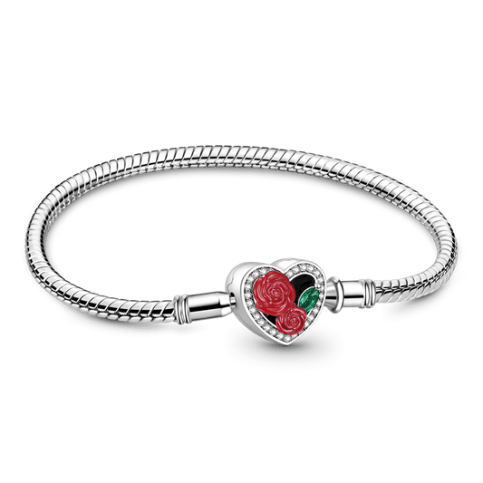 Gnoce Roses Heart Basic Snake Chain Bracelet_1