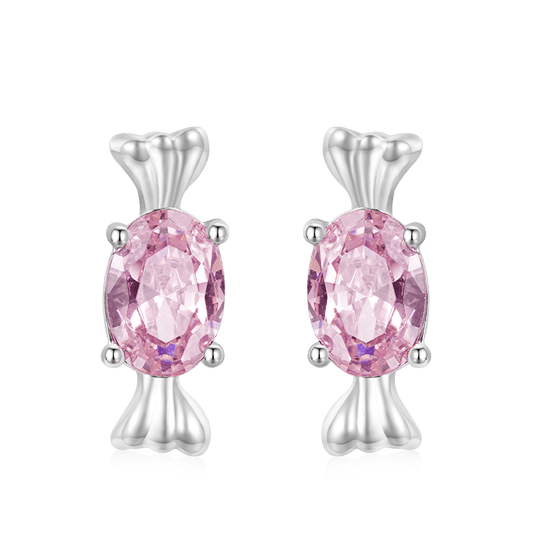 Gnoce Pink Candy Stud Earrings_1