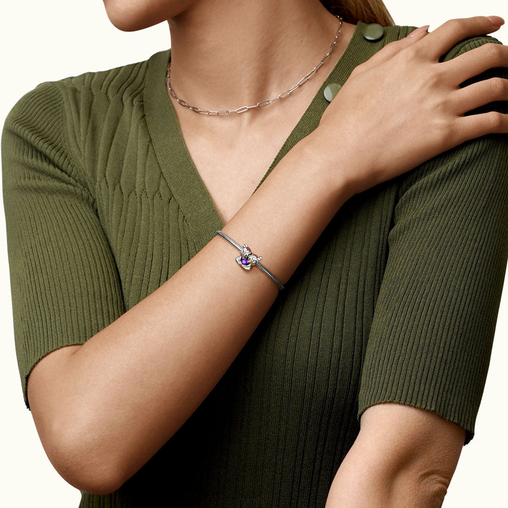 Gnoce Gemini Constellation Embraces Heart Gem Charm_3