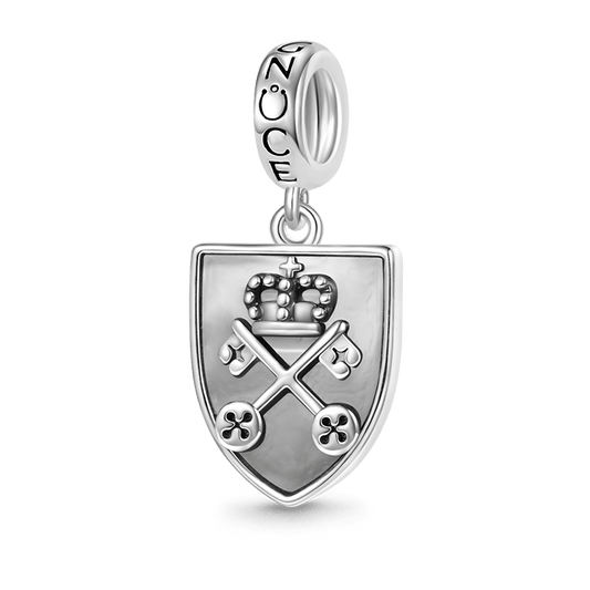 Gnoce Engravable Cross Key Shield Pendant Dangle Charm_1