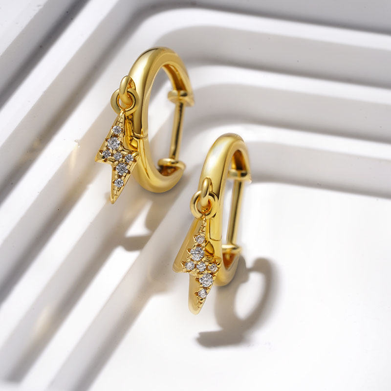 Gnoce Lightning Bolt Dangle Earrings_4