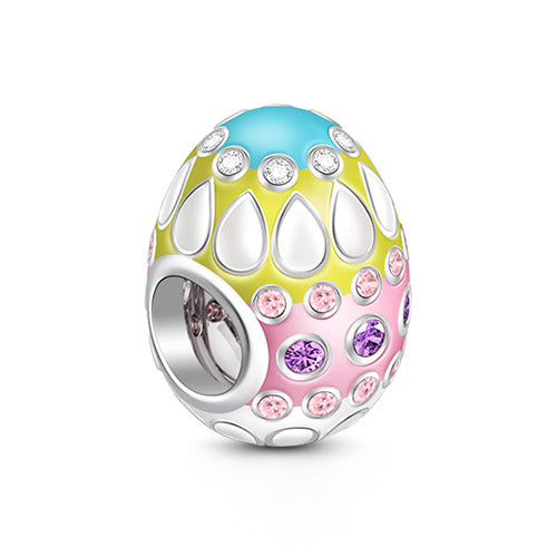 Gnoce "Easter Gift" Multicolor Easter Egg 925 Sterling Silver Charm Bead_1