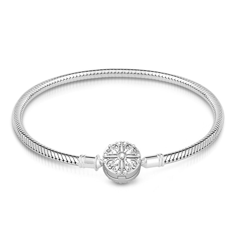 Gnoce Four-leaf Clover Bracelet with Cubic Zirconia Charm_2