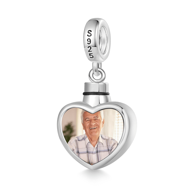 Gnoce “My guardian angel” Personalized Photo Heart Memorial Urn Ashes Pendant Dangle Charm_3