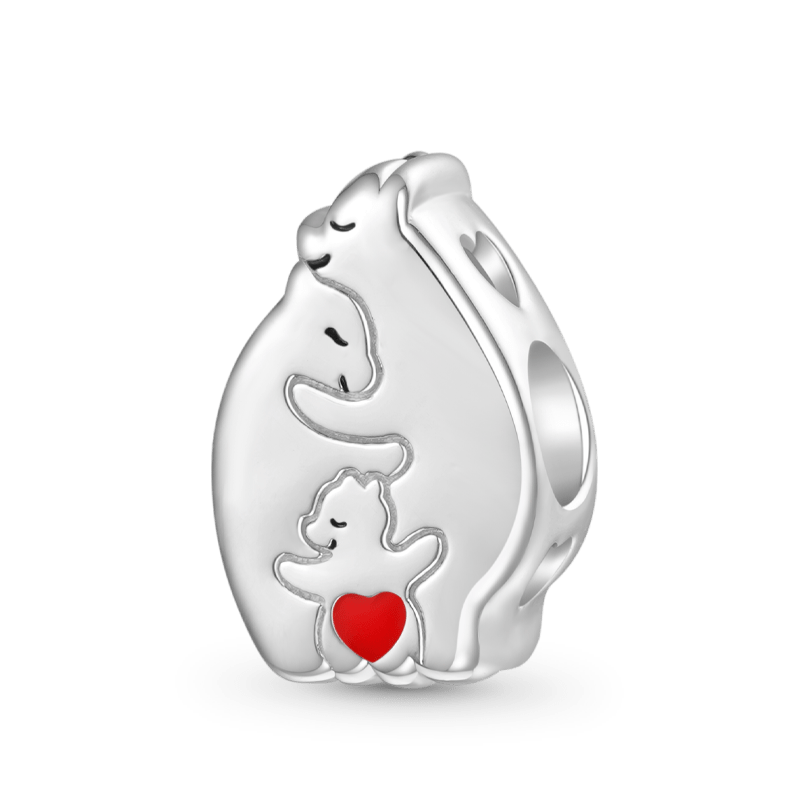Gnoce Cute Bear Family Engravable Letter Charm_1