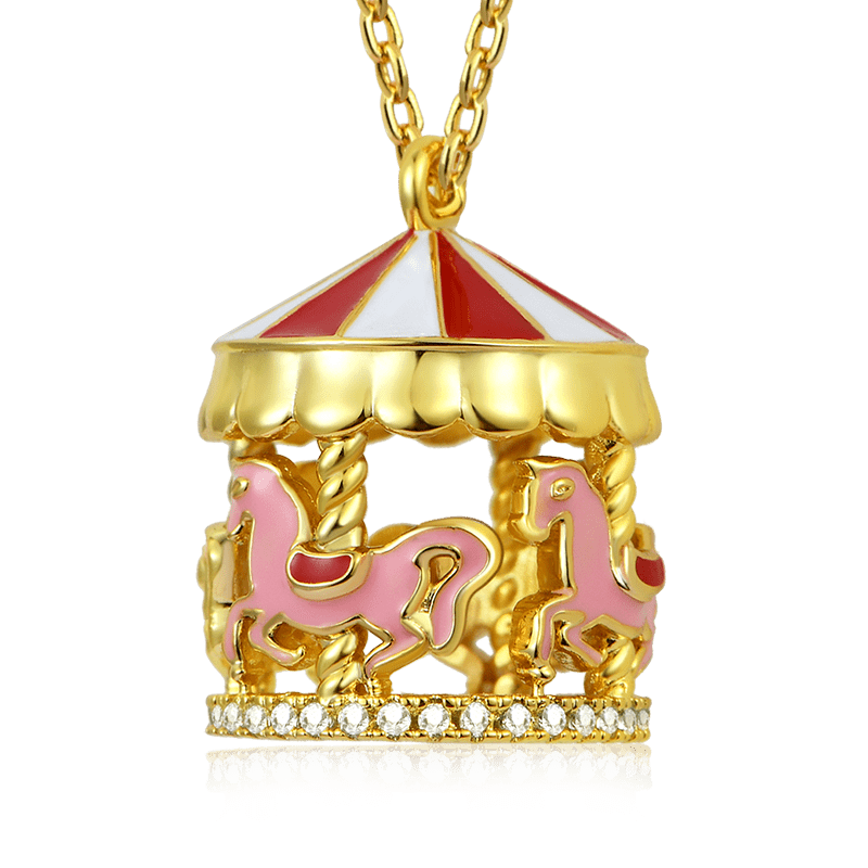 Merry-Go-Round Necklace 925 Sterling Silver 18k Gold Plated_1