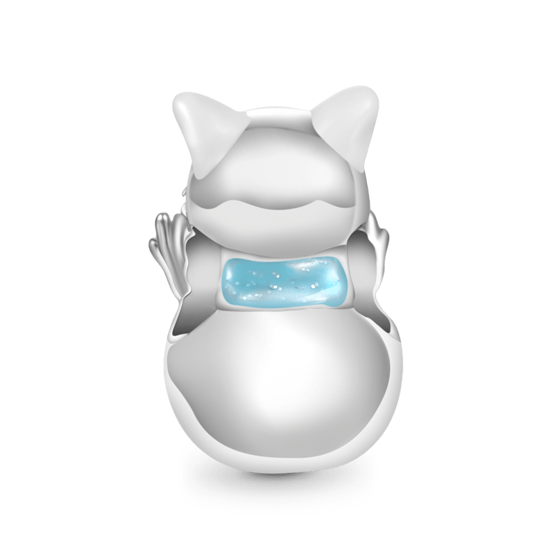 Gnoce Christmas Cat Snowman Charm_2