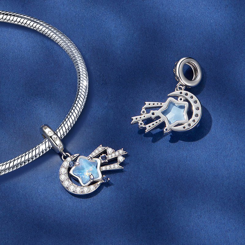 Gnoce Brilliant Meteor Moon Pendant Dangle Charm_2