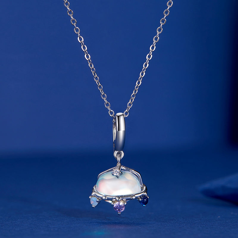 Gnoce Spaceship Silver Pendant Dangle Charm_3