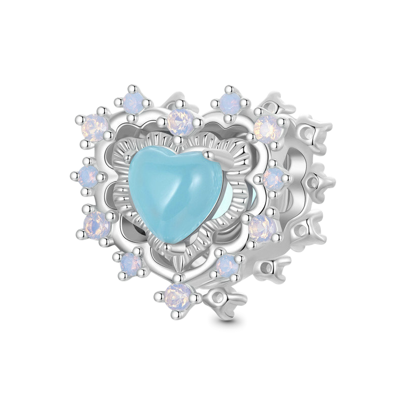 Gnoce Vintage Blue Heart Charm_1