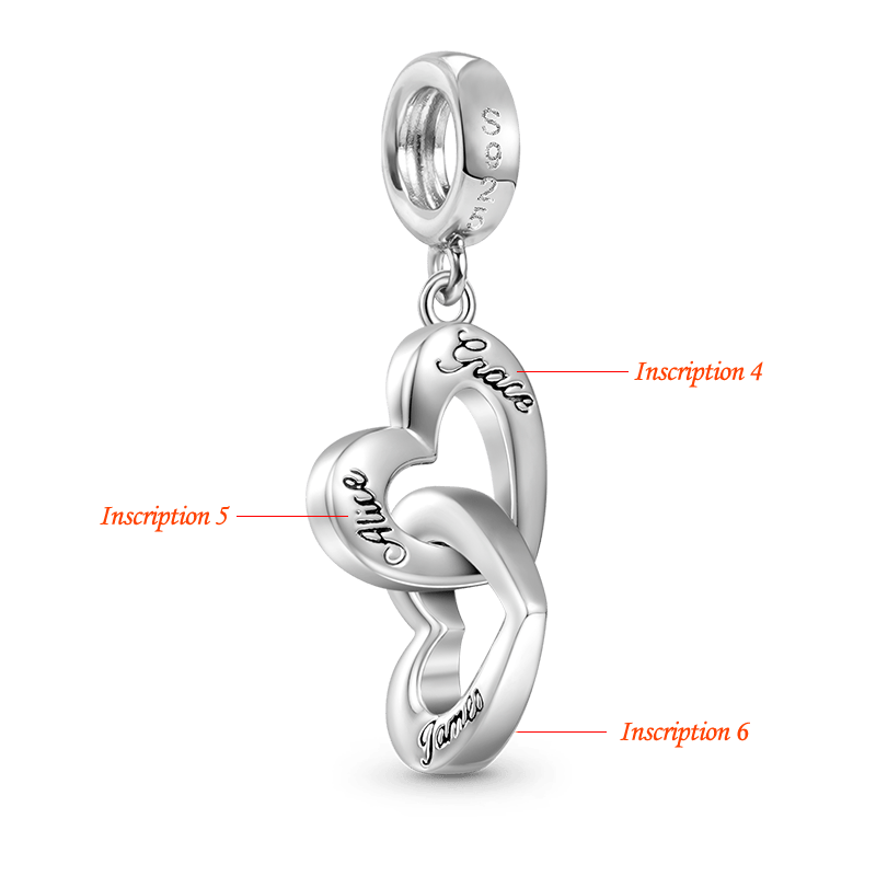 Gnoce Personalized Name Heart Pendant Dangle Charm_4
