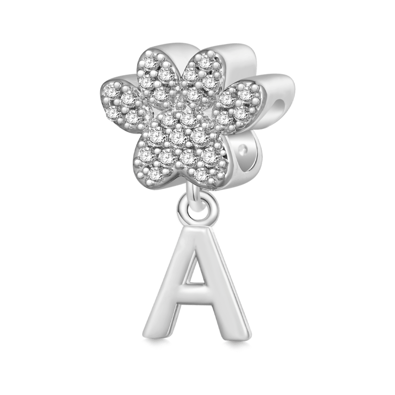Gnoce Pet Dog Paw Initial Letters Personalized Pendant Dangle Charm_1