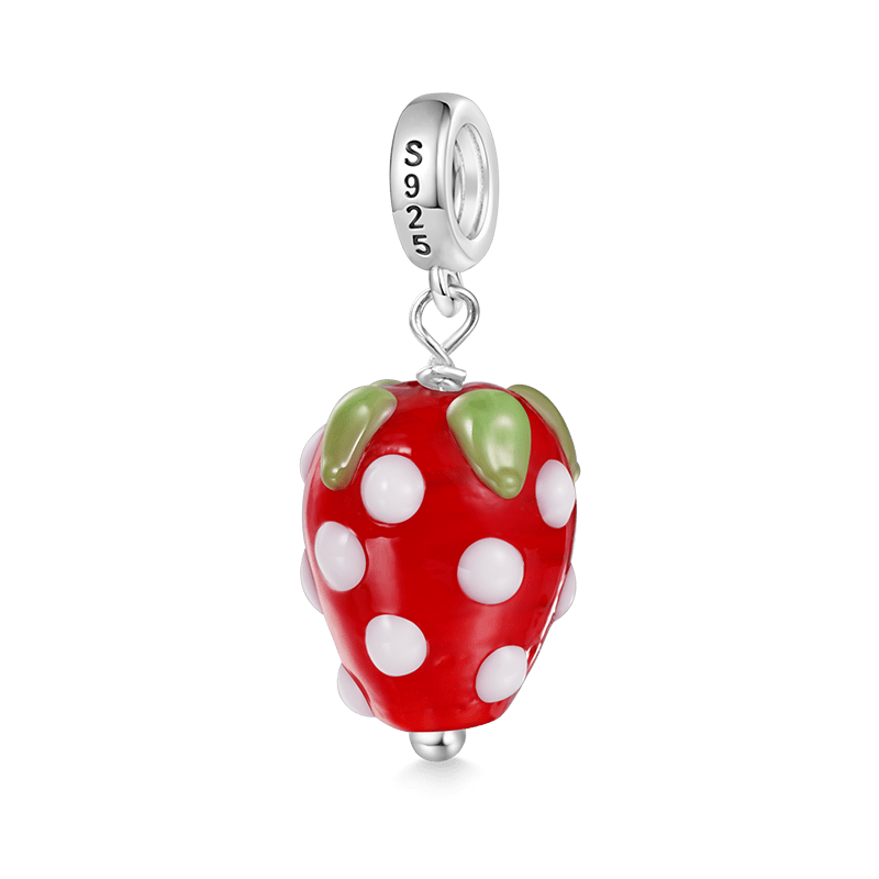 Gnoce Fruit Red Strawberry Pendant Dangle Charm_2