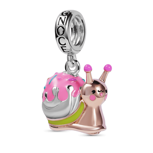 Pinky Snail Pendant Dangle Charm Sterling Silver 18K Rose Gold Plated_1