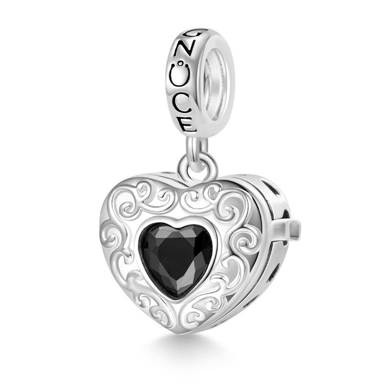 Gnoce Openable Personalized Photo Heart Pendant Dangle Charm_2