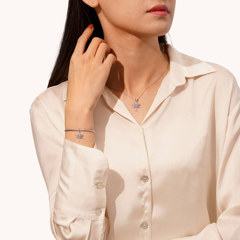 Gnoce Dragonfly Key Pendant Dangle Charm_4