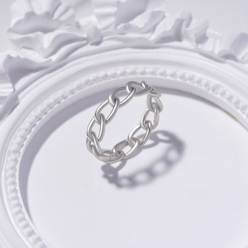 Gnoce Iconic Twist Silver Band Ring_3