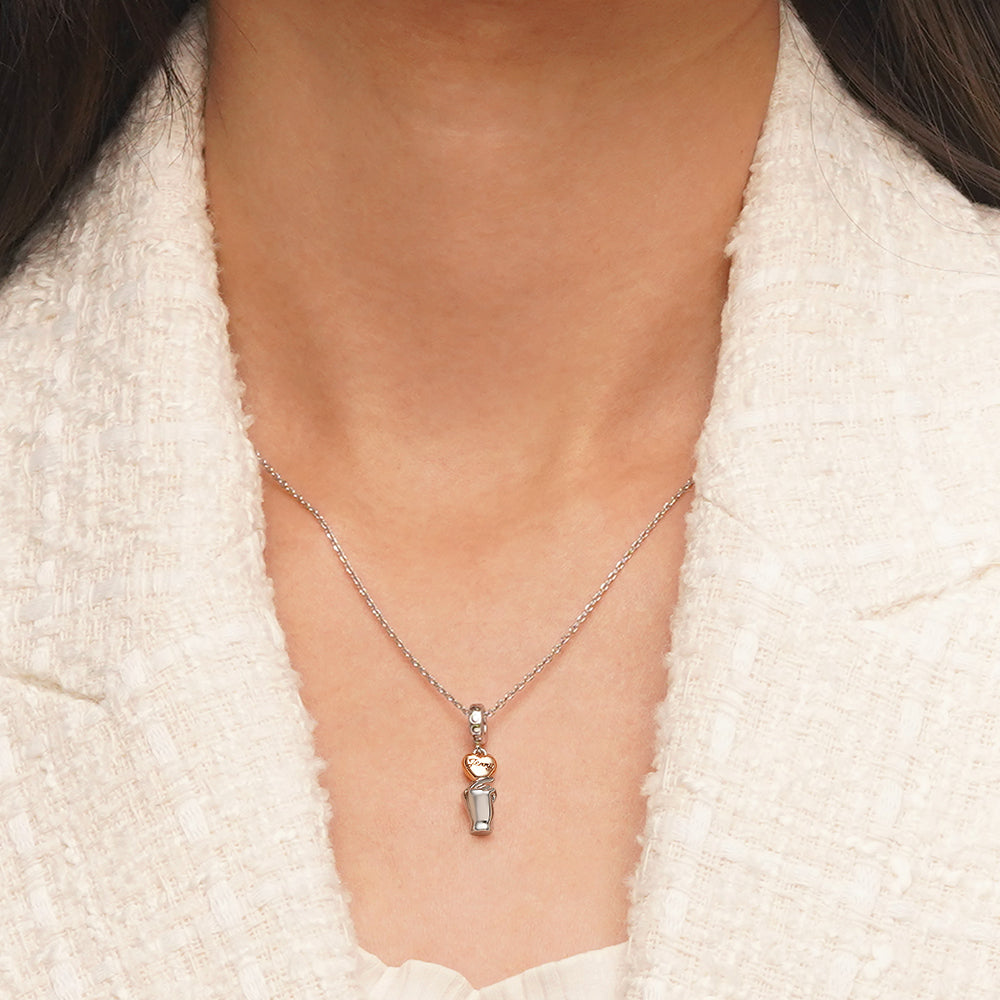 Gnoce Engravable Heart Gesture Pendant Dangle Charm_6